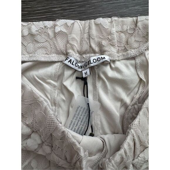 NWT Falcon & Bloom x Gold Hawk Cream Lace Pants Size Medium - Picture 3 of 10